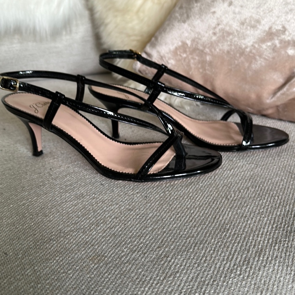 J.crew Slingback sandals in patent leather AN919. Worn once.